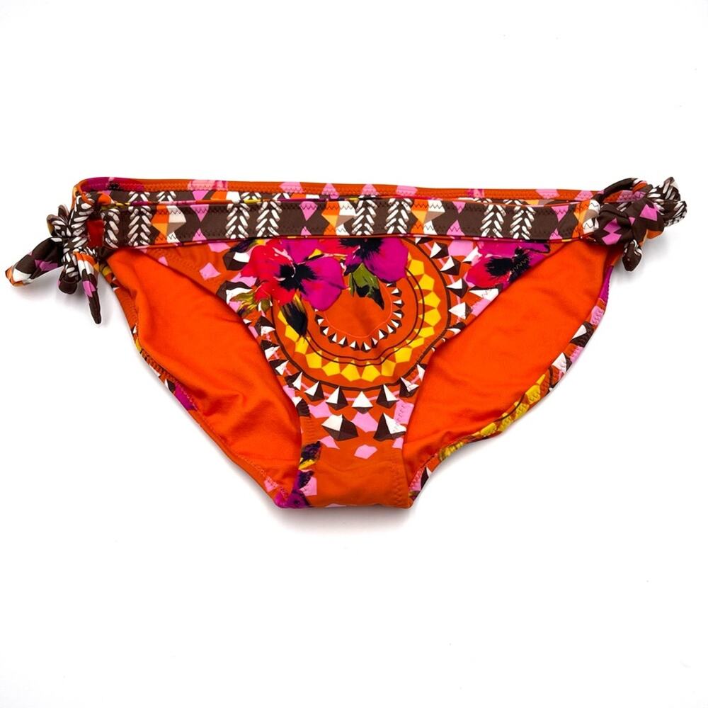LEILANI BIKINI BOTTOM floral orange design size 12